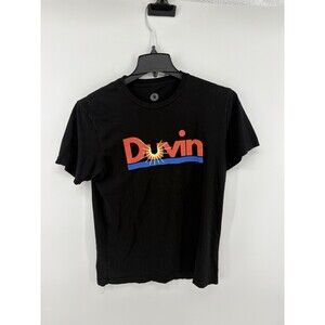 Duvin Design Black Graphic Print "The Sun Provides The Smiles” T-Shirt Size M